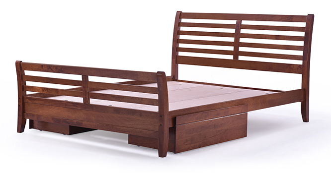 Remont Storage Bed Queen Size(Teak Finish)
